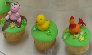 5 CV Animalitos Granja Cupcakes