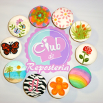 Cupcakes pintados del curso como decorar cupcakes con fondant por el Club de Reposteria