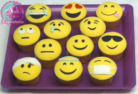 Cómo decorar cupcakes emoticones por Rosa Quintero