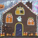 Torta o Pastel de Halloween como Casa Encantada por Rosa Quintero