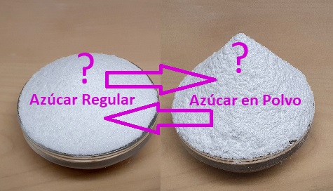 Azúcar Regular vs. Azúcar en Polvo por Rosa Quintero